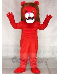 Red Power Cat Lion Mascot Costumes Animal