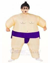 Purple Japanese Fat Man Sumo Inflatable Halloween Christmas Costumes for Kids