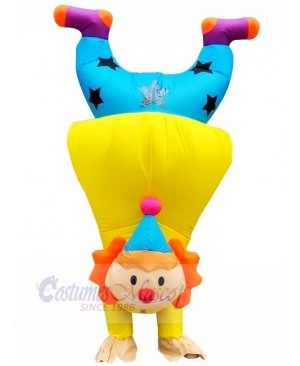 Funny Upside-down Handstand Clown Buffon Inflatable Mascot Costumes Cartoon