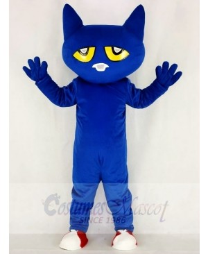 Funny Blue Pete Cat Mascot Costume School