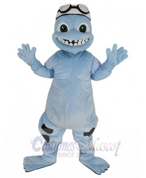 Light Blue Crazy Frog Mascot Costume Animal