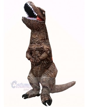 Dark Brown Tyrannosaurus T-Rex Dinosaur Inflatable Costume Halloween Xmas for Adult