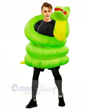 Inflatable Green Snake Boa Python Costume Halloween Christmas for Adults