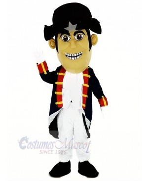 Patriot with Dark Blue Cloth Mascot Costume People