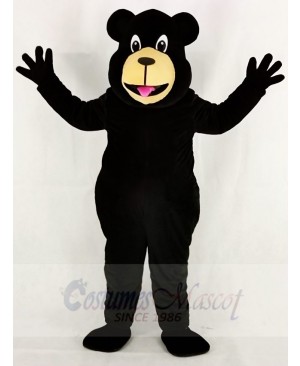 Cute Black Bear Mascot Costume School