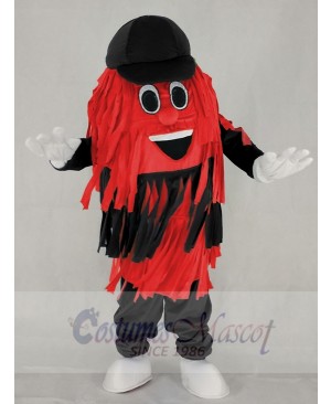 Black & Red Car Wash Cleaning Brush Mascot Costume Cartoon