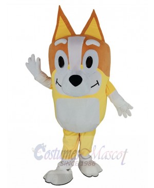 Orange Bingo Dog Mascot Costume Cartoon
