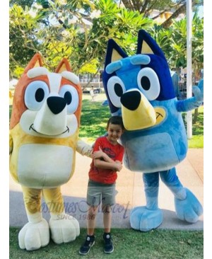 Bluey and Bingo Inspired Dog Mascot Costume TV Cartoon