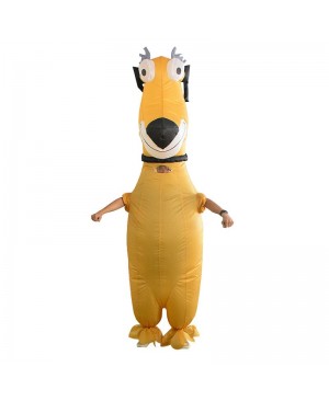 Funny Yellow Dog Inflatable Costume Halloween Christmas Costume for Adult