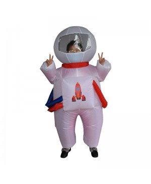 Cute Astronaut Spaceman Inflatable Costume Blow up Bodysuit for Kid