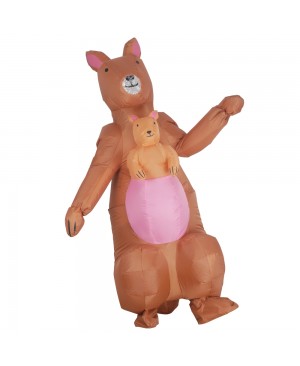 Kangaroo with Baby Kangaroo Inflatable Costume Halloween Christmas Costume For Adult/Kid