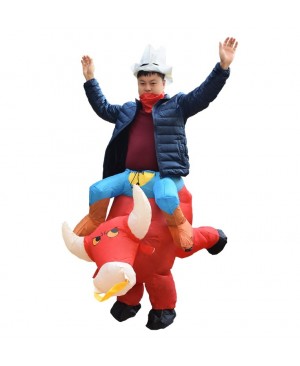 Cow Carry me Ride on Inflatable Costume Halloween Xmas for Adult