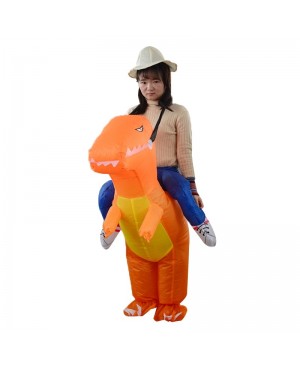 T-Rex Dinosaur Carry me Ride On Inflatable Costume Halloween Christmas For Teenager