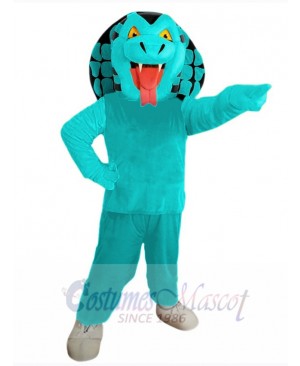 Turquoise Color Snake Mascot Costume Animal