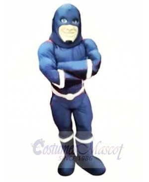 Blue Super Hero Mascot Costume 