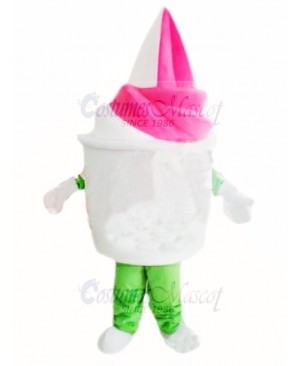 Vanilla Strawberry Ice Cream Mascot Costume 