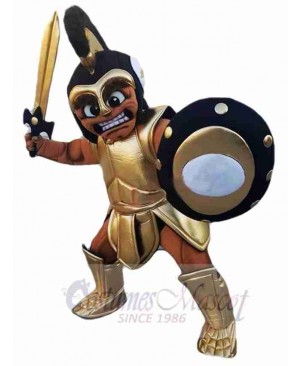 Black Spartan Warrior Mascot Costume  