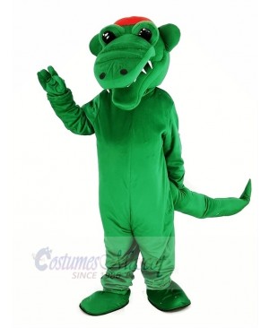 Tuff Gator with Red Hat Mascot Costume Animal