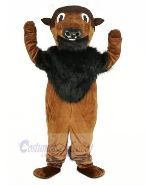 Wild Brown Buffy Buffalo Mascot Costume Animal