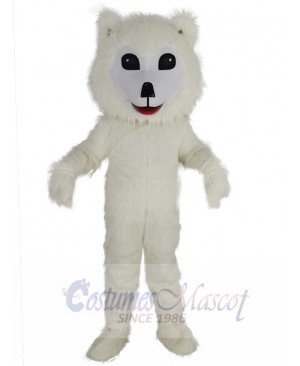 White Samoyed Dog Mascot Costume Animal