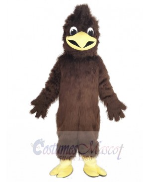 Brown Crested Hawk Mascot Costume Animal