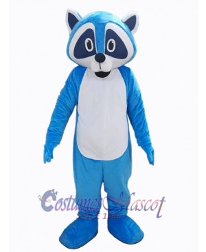 Cute Blue Raccoon Mascot Costume Animal