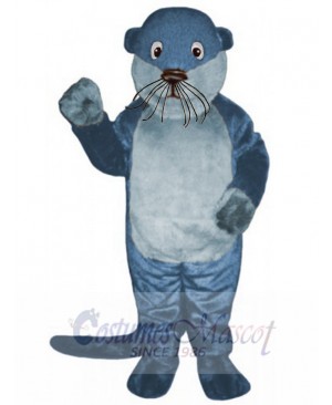 Blue Ollie Otter Mascot Costume Animal