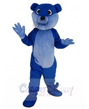 Royal Blue Ollie Otter Mascot Costume Animal