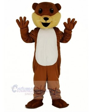 Ollie Otter with White Belly Mascot Costume Cartoon