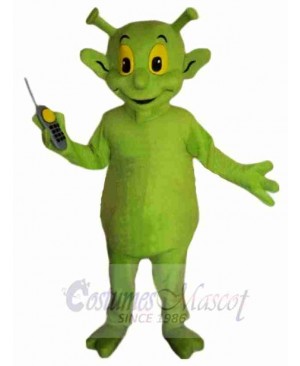 Cute Green Alien Mascot Costume 