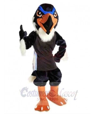 School Blue Hawk Mascot Costume 