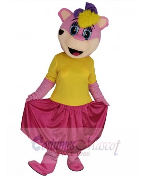 Friendly Female Pipi Bear Mascot Costume Animal