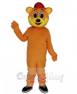 Lovely Orange Male Pipi Bear Mascot Costume Animal
