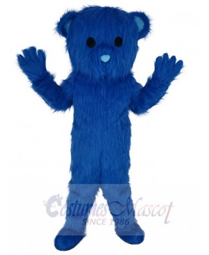 Navy Blue Fluffy Bear Mascot Costume Animal