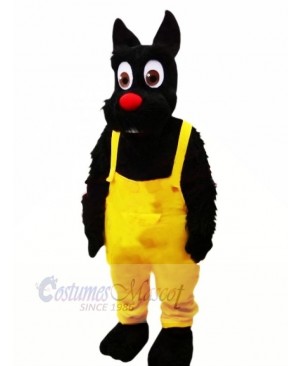Black Dog with Red nose Mascot Costumes Animal