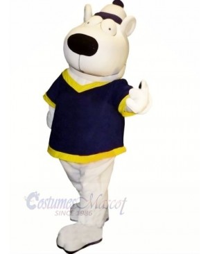 White Bear with Big Eyes Mascot Costumes Animal