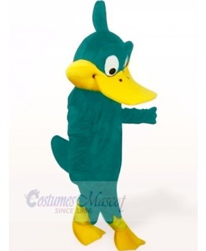 Duck with Teal Body Mascot Costume Cartoon