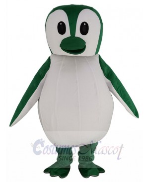 Cute Green and White Penguin Mascot Costume Animal