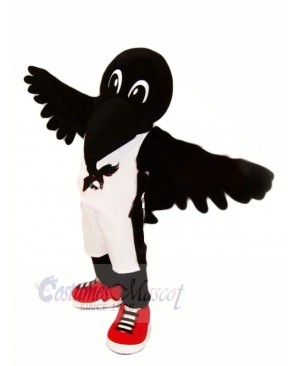 Black Crow with Red Shoes Mascot Costumes Animal