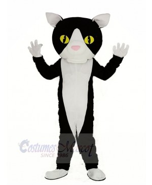 Black and White Cat Mascot Costume Animal