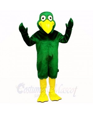 Smiling Green Bird Mascot Costumes Cartoon