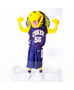 Sports Yellow Cobra Snake Mascot Costumes Cartoon