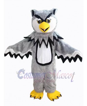 Gray Owl Mascot Costume Animal