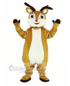 Red Nose Rudolph Reindeer Mascot Costume Animal