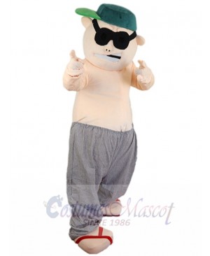 Bad Guy Man Mascot Costume People wearing Glasses