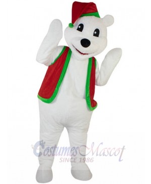 White Christmas Polar Bear Mascot Costume Animal