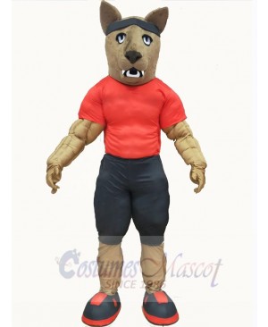 Sport Muscle Wolf Mascot Costume Animal