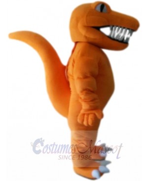 Fierce Orange Dinosaur Mascot Costume Animal