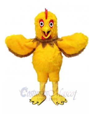 Cute Yellow Cock Rooster Mascot Costume Animal