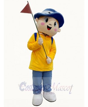 Cute Tour Guide Boy Mascot Costume People